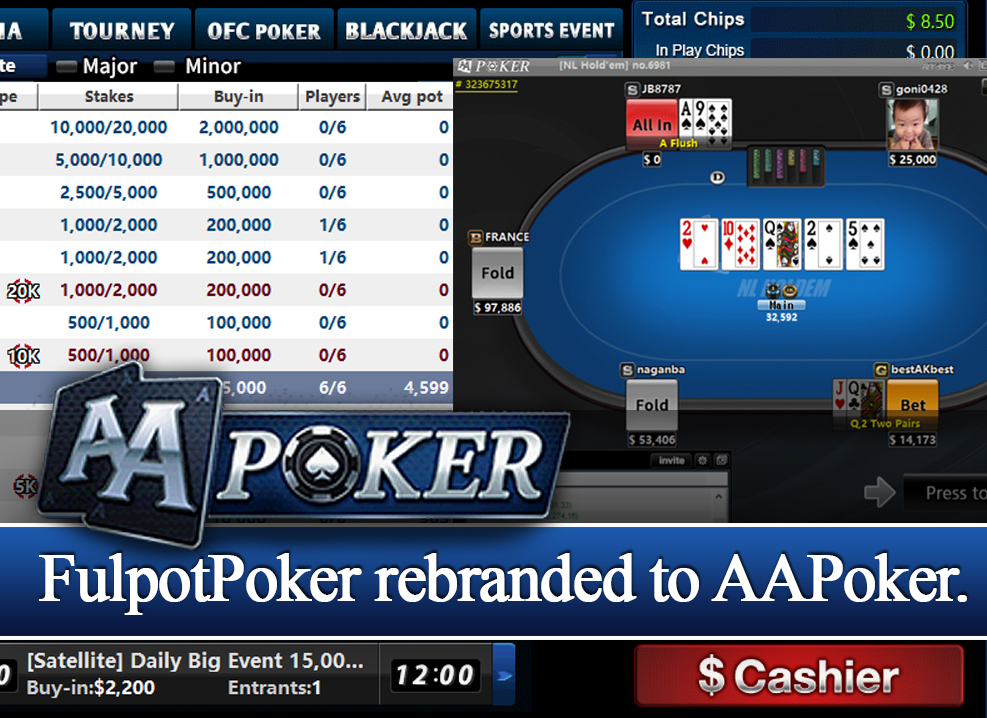 FulpotPoker rebranded and changed its name to AAPoker